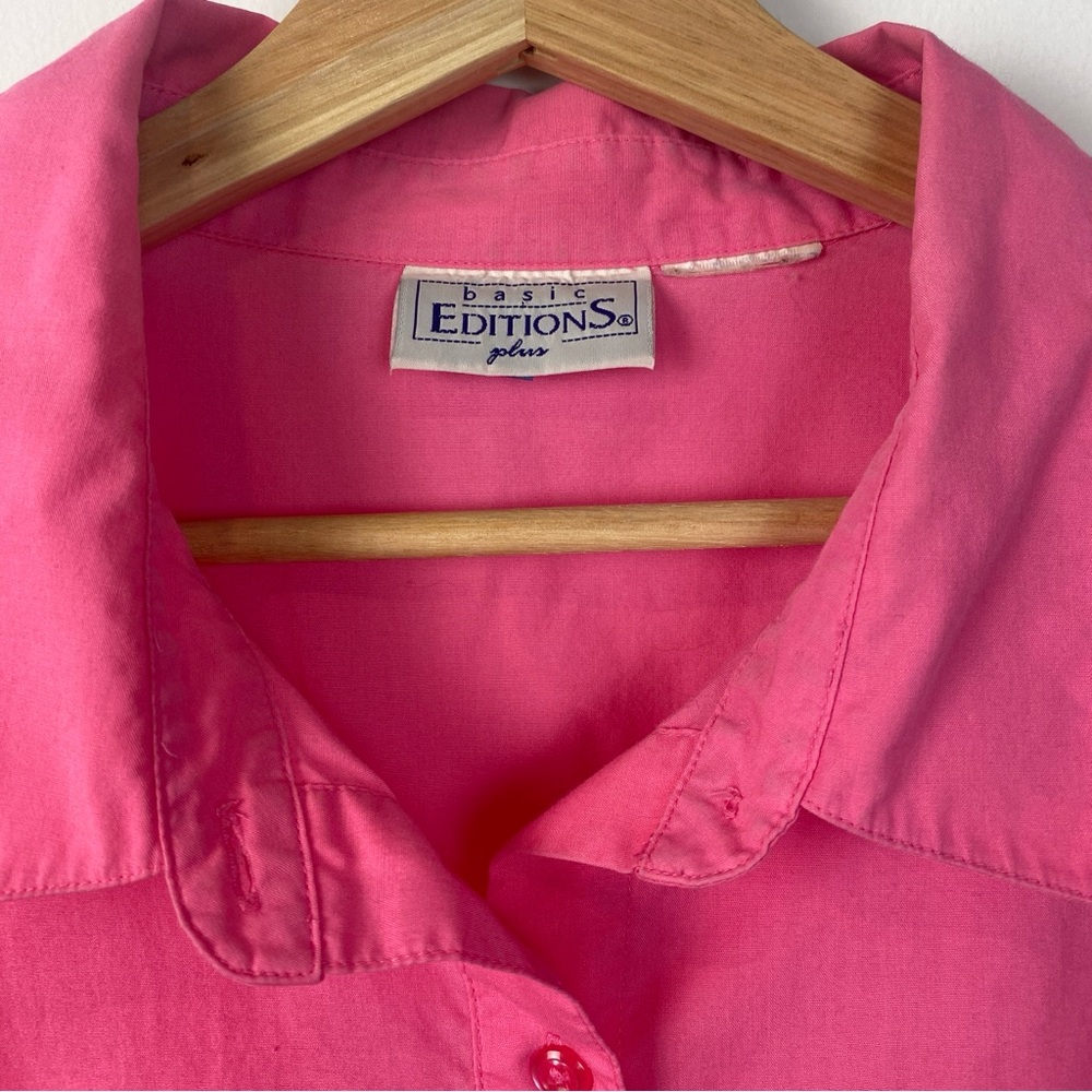 Vintage Basic Editions Plus Pink Top - image 3